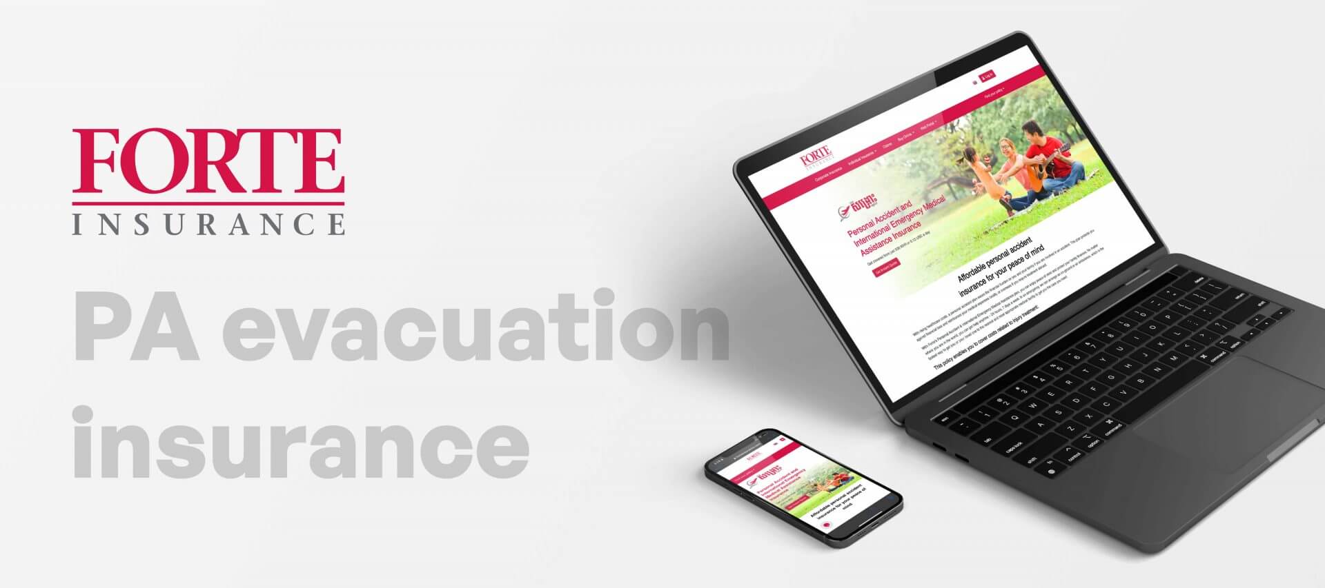 Forte Insurance : PA Evacuation Insurance Website Design